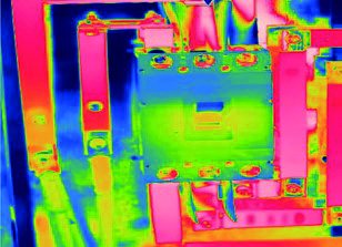 Image thermique des composants de l’armoire d’excitation