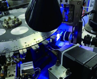 Automated welding station on a production line